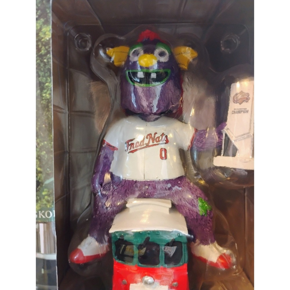 Gus Mascot Championship Trolley Bobblehead SGA FredNats NEW In Box 2025 FGA - Picture 10 of 10